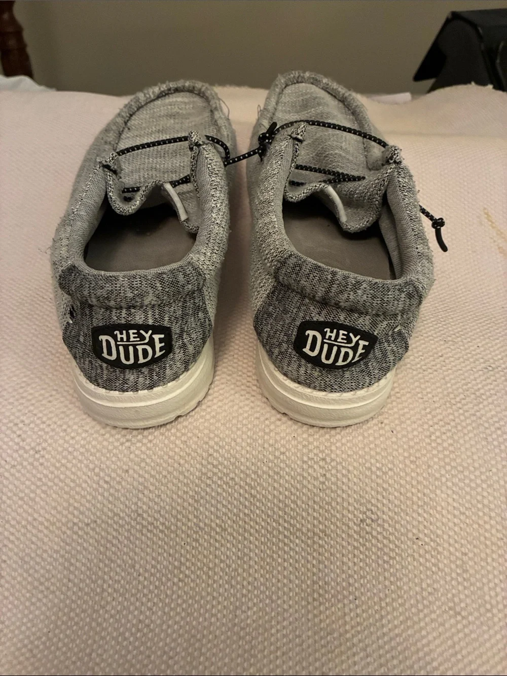 Hey Dude Grey Knit Slip-On Loafers-Je. Youth size 6